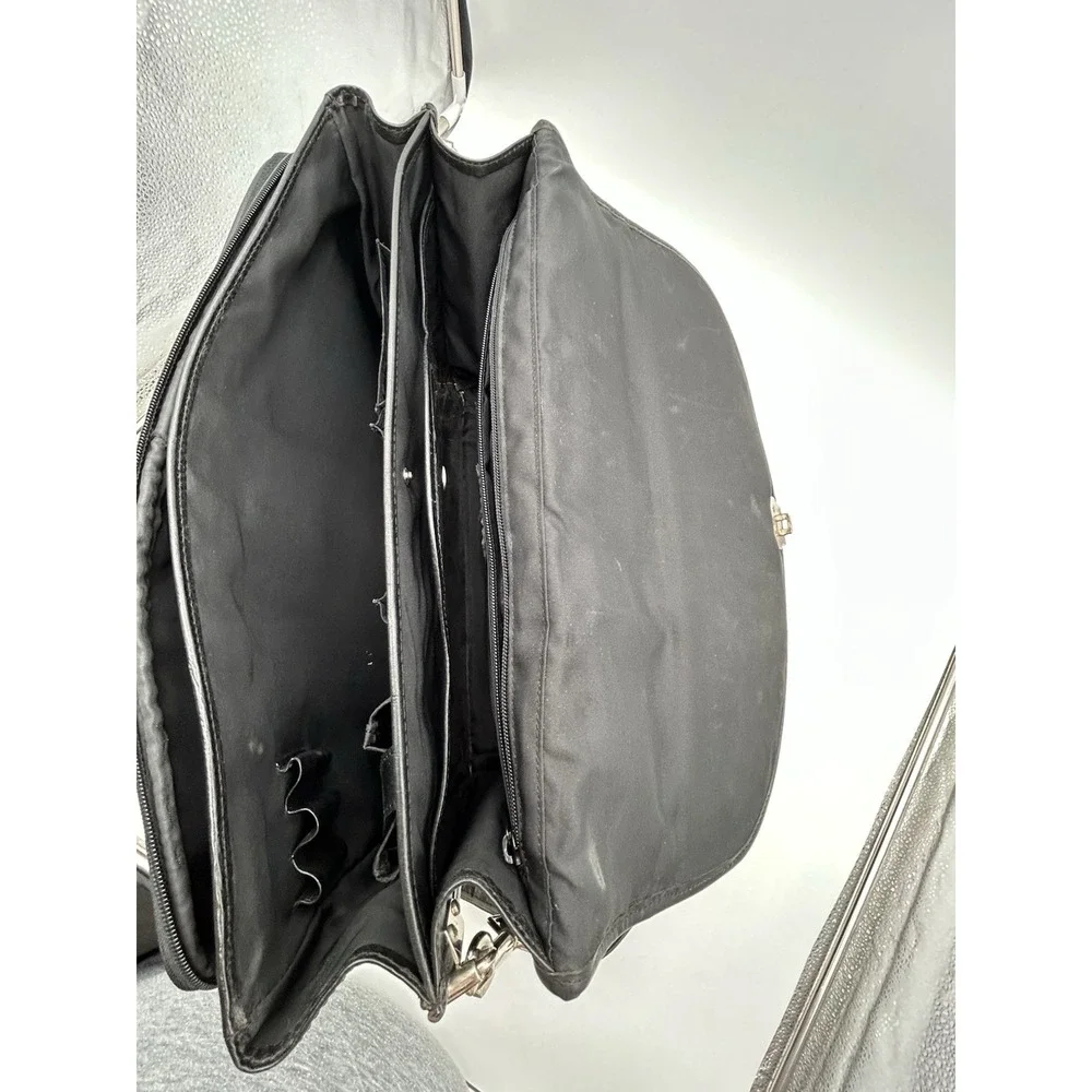 Vintage Wilson's Leather Pelle Studio Black Briefcase Messenger Bag